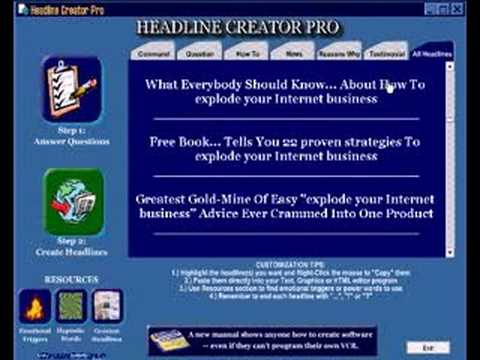 How to Create 100 Killer Headlines in 17 Seconds!