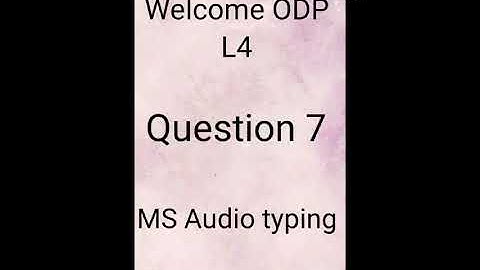 NC(V) ODP Level 4 - Quick Tips #7 Audio Typing