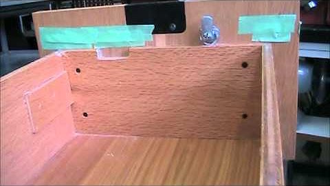 install simple swing cam lock in wood file cabinet drawer