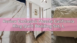 Review Exclusivo Mezcla California King Quilt Bedding Set, Lightweight Soft Bedspreads Coverlets wit screenshot 1