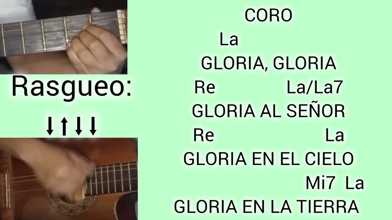 Canto de Gloria 🎸 en tono de LaM