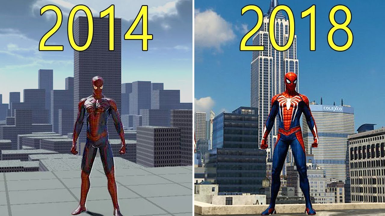 Evolution of Marvel's Spider Man 2014 2018