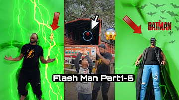 Flash man⚡️Part1to6😳Batman🦇|| Short Series || Charanspy