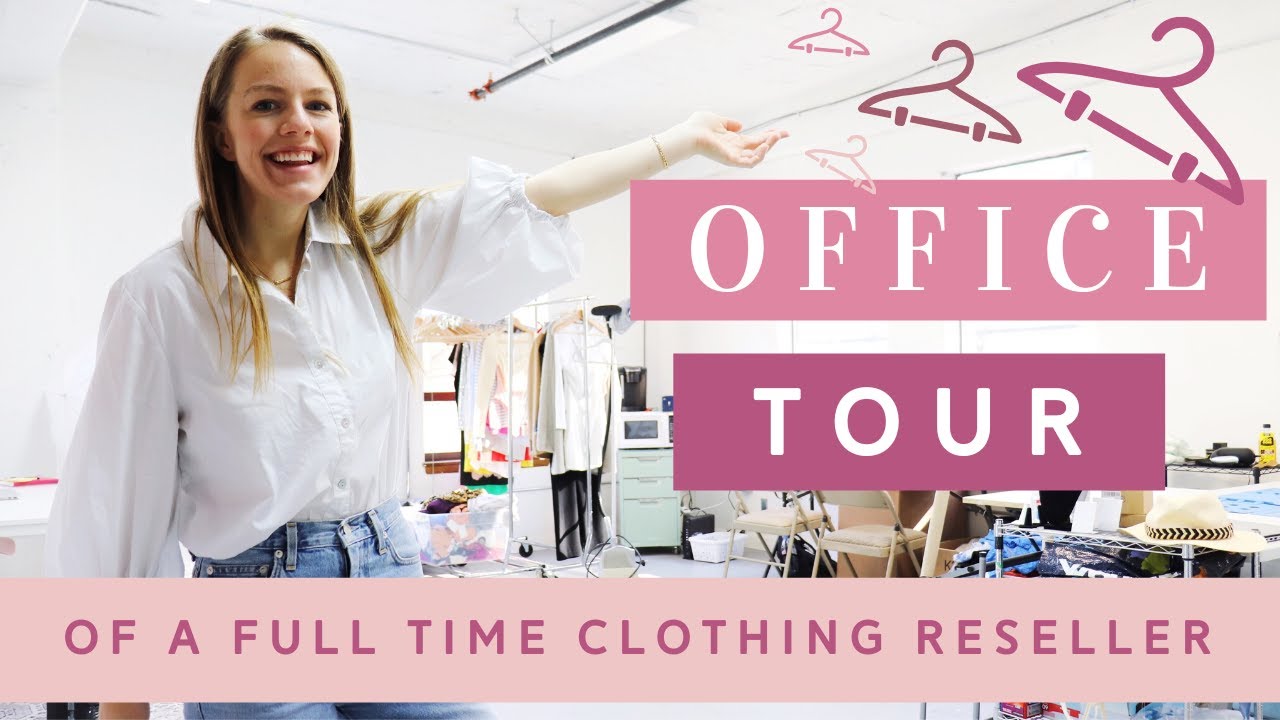 Office Tour of a Full Time Clothing Reseller - Come to Work with