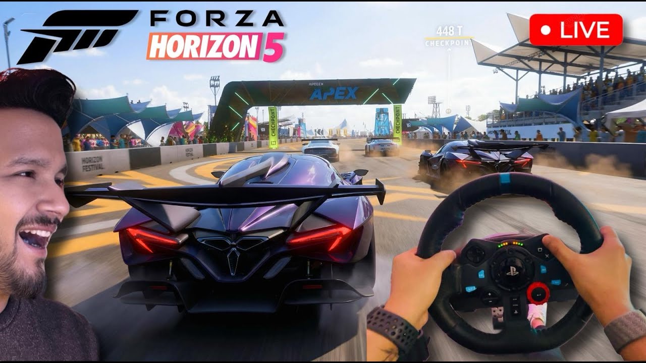 Ep-01 My First Ever Forza Horizon 5 Gameplay 🔥| Steering Wheel Logitech ...