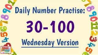 Daily Number Practise 30-100: Wednesday