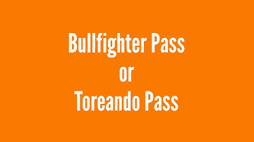 What is the Bullfighter pass?