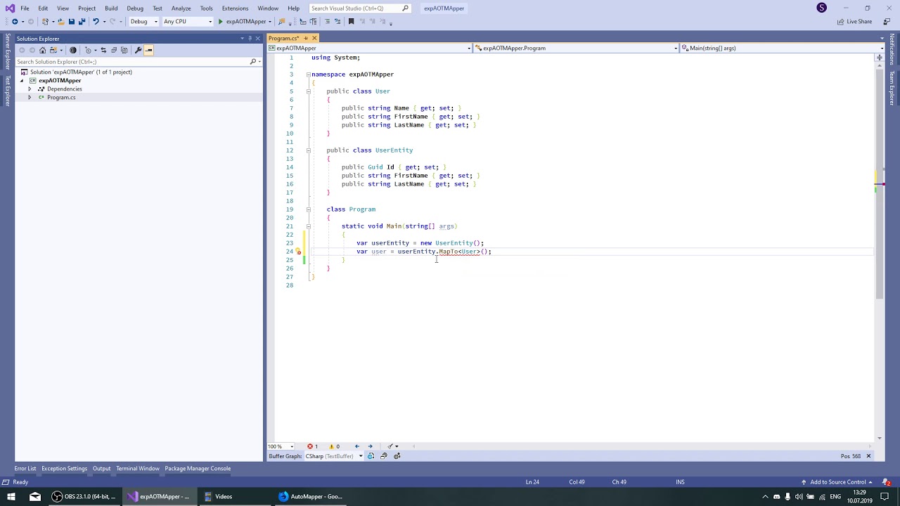 AOTMapper powered by Roslyn code generation - YouTube