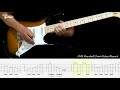 Easy Canon Rock Guitar(Short version)Lesson With Tab (Slow tempo)