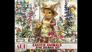 Vintage Easter animals in flowers Junk Journal Kit by SharmStudio 363 views 2 months ago 1 minute, 5 seconds
