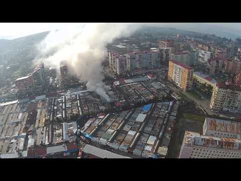 ხანძარი \"ხოფის\" ბაზრის ტერიტორიაზე