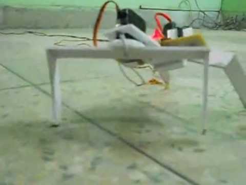 Biological inspried Walking Robot in Pic Controllere.wmv - video from Sak Robotix