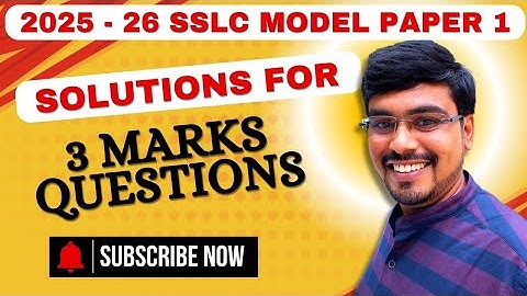 Solutions For 2025 - 26 SSLC Maths Model Paper-1
