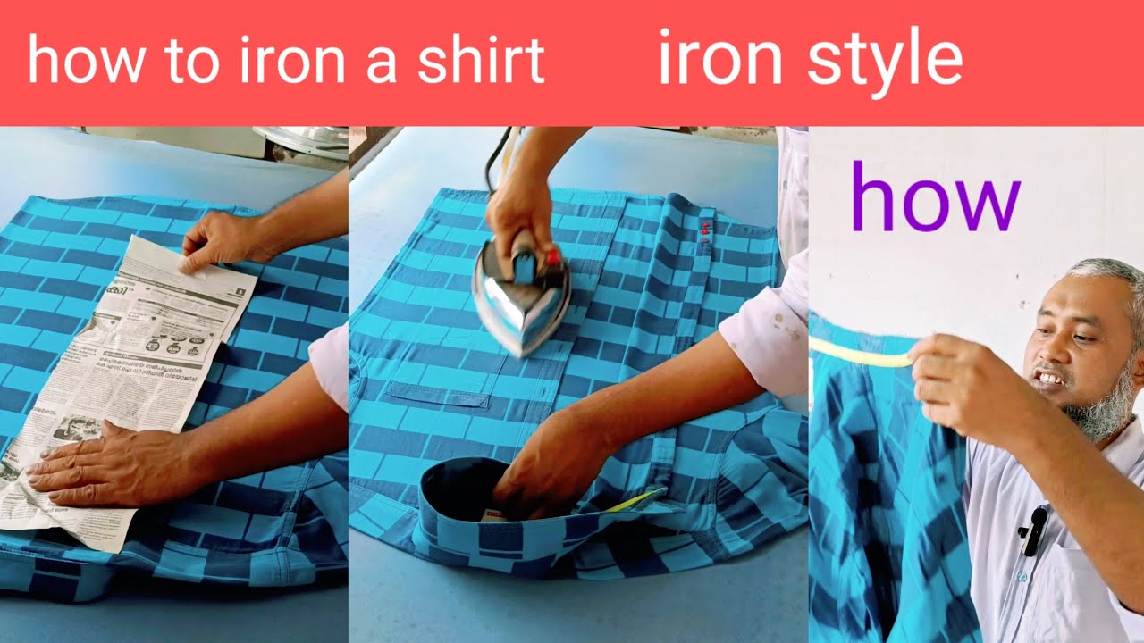 how to iron a shirtshirt iron kaise karefull shirt stri YouTube
