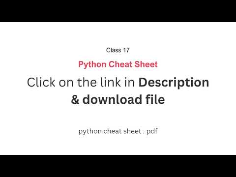 Python Programming - Class 17 | Download Codes link in Description