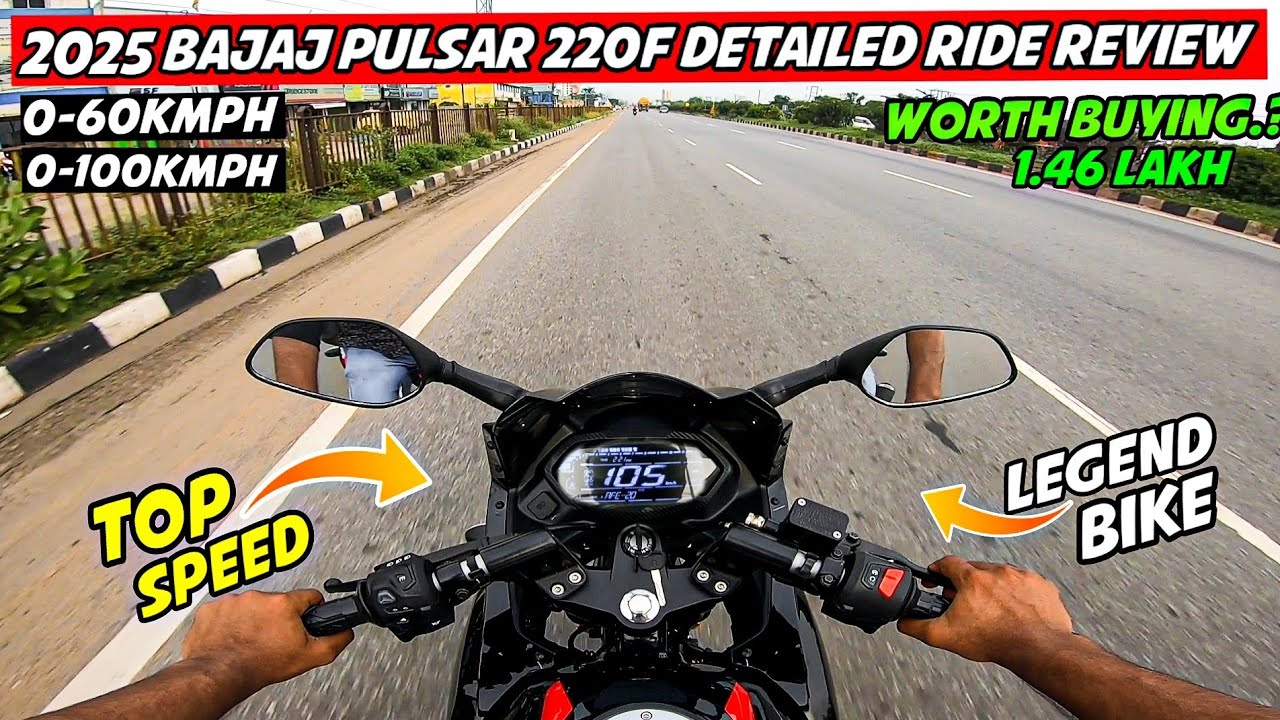 2025 Bajaj Pulsar 220f OBD-2B Ride Review || Top Speed🔥- worth buying in the year 2025 ?