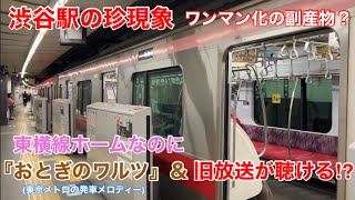 【駅メロの珍現象】東急東横線ホームなのに東京メトロの発車メロディー『おとぎのワルツ』が流れる東横線渋谷駅