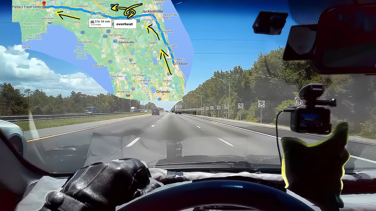 Daytona To Tallahassee POV Drive Via Interstate 95 And Interstate 10 Daytona to tallahassee pov drive via interstate 95 and interstate 10
