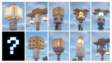10 Lamp Post Designs To Improve Your Builds! (Minecraft 1.18)