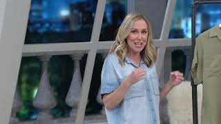 Side Sch Tencera On Front Short-Sleeve Top On Qvc