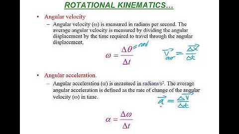 Rotational Kinematics: Lecture 1