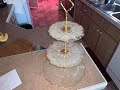 Stunning 😍 3D resin 3 tier cake stand with metallic gold alcohol ink