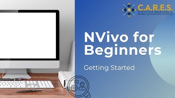 NVivo for Beginners - How to start a new project and upload a file