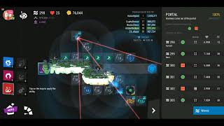 infinitode 2 top 200 run. level 1.1. try 1