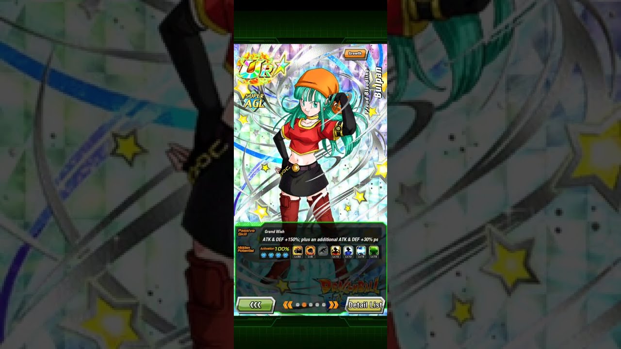 3.9M ATK NEW EZA RAINBOW BULPAN YOUTH TEAM DRAGON BALL Z DOKKAN BATTLE