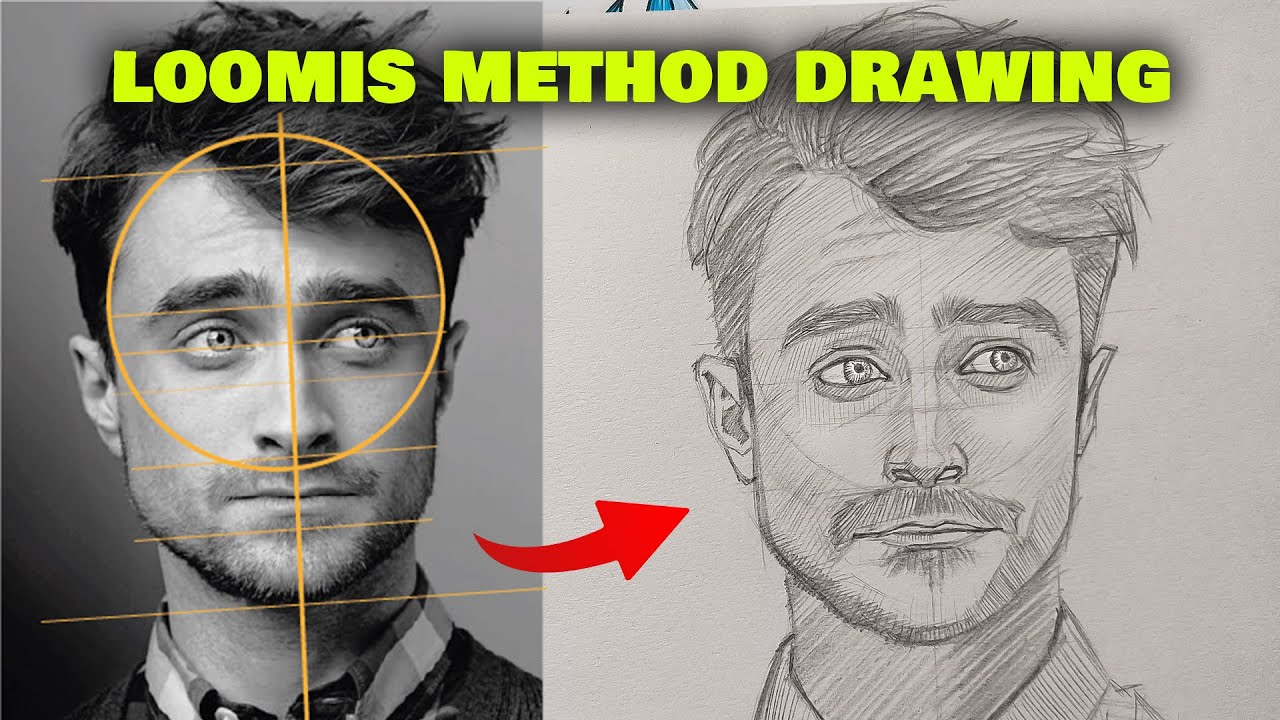 Drawing Daniel Radcliffe with Loomis Method: A Portrait Study