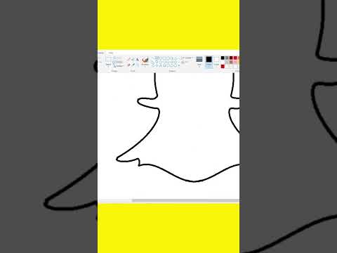 Snapchat LogoIn Ms Paint|Ms Paint Drawings|Drawings Shorts|Very Easy Drawings For Beginners
