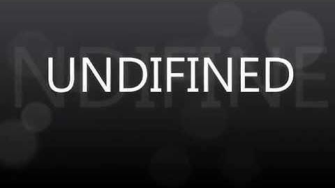 Theme Song for new show "Undefined"