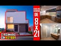 🤩 CASA DE 8x21 🔥 NUEVO diseño para los MUROS de tu CASA 😱