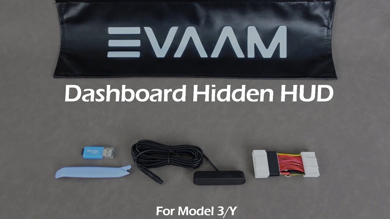 Tesla Dashboard Hidden HUD for Model 3Y Accessories - YouTube