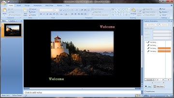 Tutorial powerpoint 2007 |Cara  Membuat Slide Show Animasi Teks Berjalan (3)