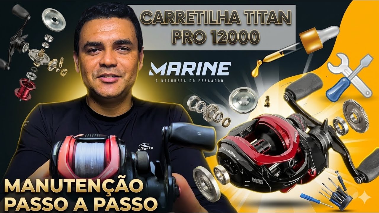 "Como Fazer Manutenção na Carretilha Titan Pro 12000 (Passo a Passo)"