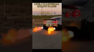 Level 1 to 3: Ultimate Supercar Exhaust Flames! #ExhaustFlames #SupercarLife #jurassicworld