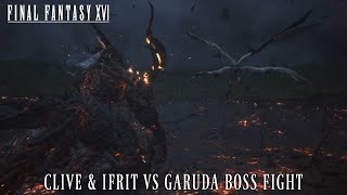 Final Fantasy XVI - Garuda vs Clive/Ifrit Dominant Boss Fight (PlayStation 5 Gameplay)