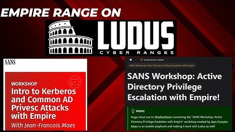 Create SANS Empire Range with Ludus