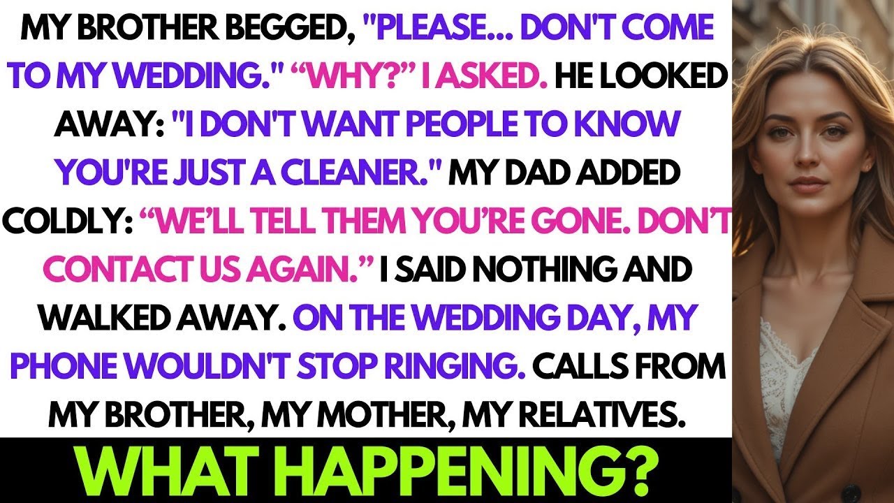 I Skipped My Brother’s Wedding… Then My Phone Wouldn’t Stop Ringing| Infidelity story