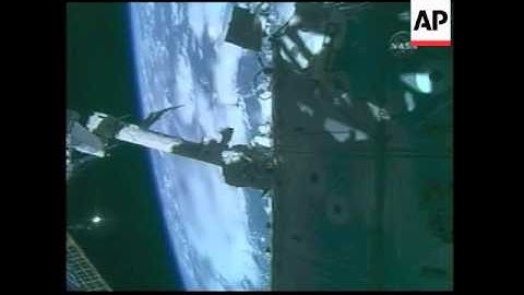 Astronauts prepare Harmony node for eventual permanent positioning on the ISS