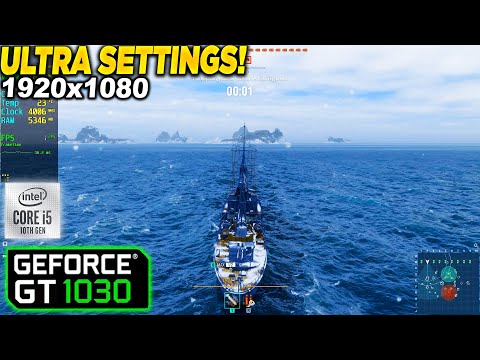 World Of Warships GT 1030 - 1080p Ultra,