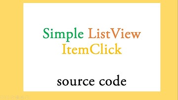 Android Simple ListView and OnItemClick