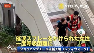 歩道橋の通行を阻止された上 催涙スプレーをかけられた女性 一度呼吸困難に【香港11月10日】