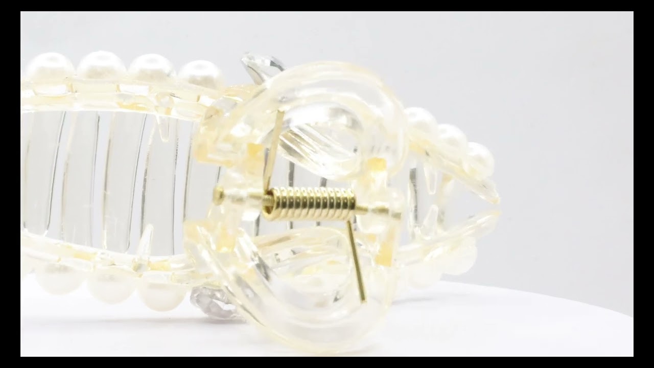 Pearl Mix Hair Claw Set, Styling Hair Clips Strong Hold Hair Jaw Clips, Big Hair Clutcher Barrettes