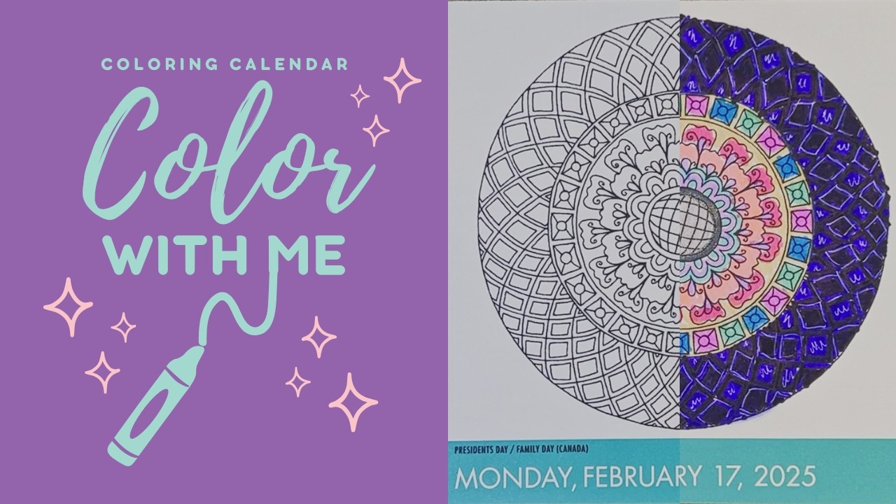 Daily Coloring Calendar 2025 | Color With Me [February  17] (Lo-fi)