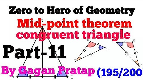 GEOMETRY PART-11(MPT AND CONGRUENCY OF TRIANGLES ) SSC CGL, CPO, CDS, NDA, CAT By Gagan pratap