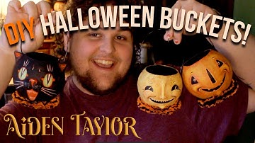DIY Vintage Halloween BUCKETS!! 🐈‍⬛ [Let