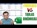 Funciones vs. Tablas dinámicas en Excel: ¿Cuál es la mejor opción?