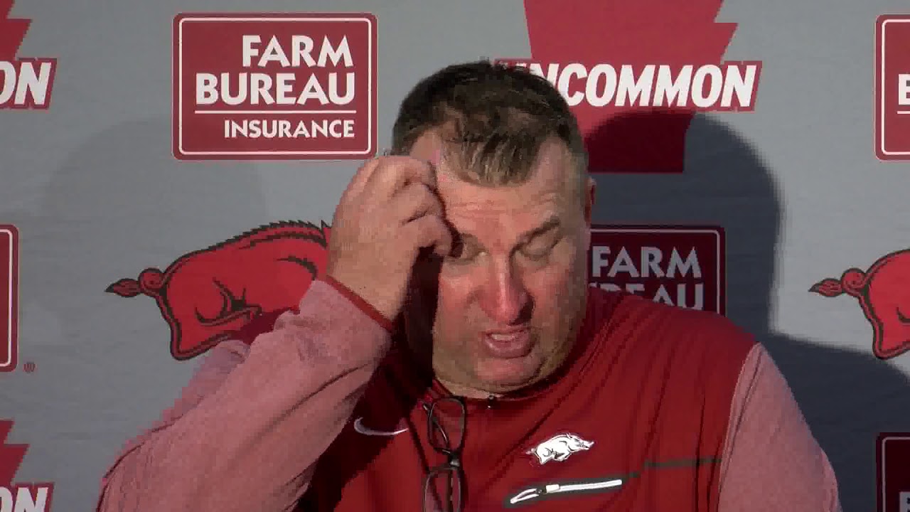 What Arkansas coach Bret Bielema said following loss to South Carolina